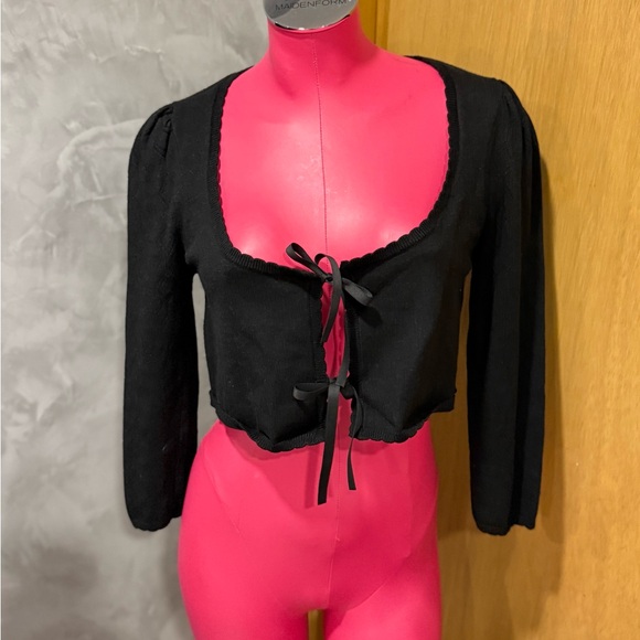 Zara Black Cardigan Sweater - Picture 2 of 4